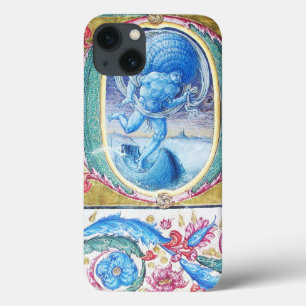ALLEGORY OF WIND ANTIQUE FLORAL MINIATURE MONOGRAM iPhone 13 CASE