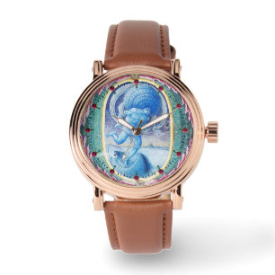 ALLEGORY OF WIND ANTIQUE FLORAL MINIATURE MONOGRAM WATCH