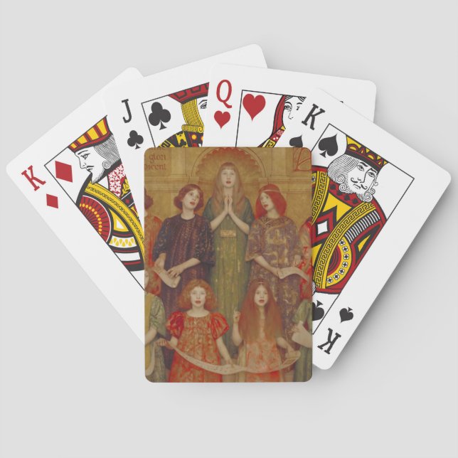 Alleluia (by Thomas Cooper Gotch) Playing Cards (Back)
