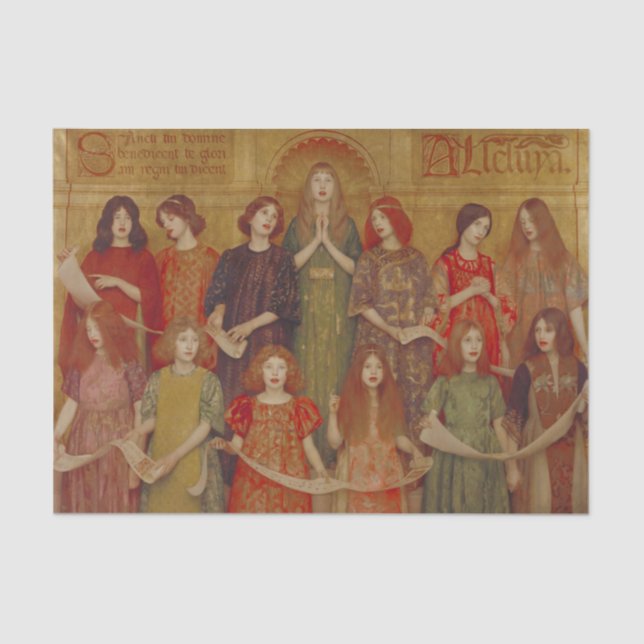 Alleluia (by Thomas Cooper Gotch) Tissue Paper (Front)