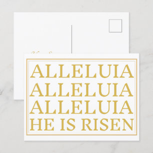 Alleluia Catholic Easter Greeting Postcard