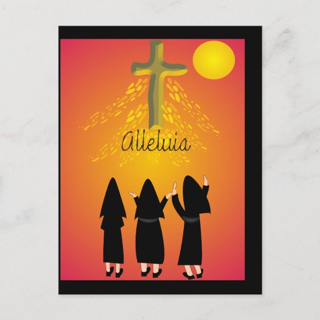"Alleluia" Catholic Religious Gifts Postcard (Front)