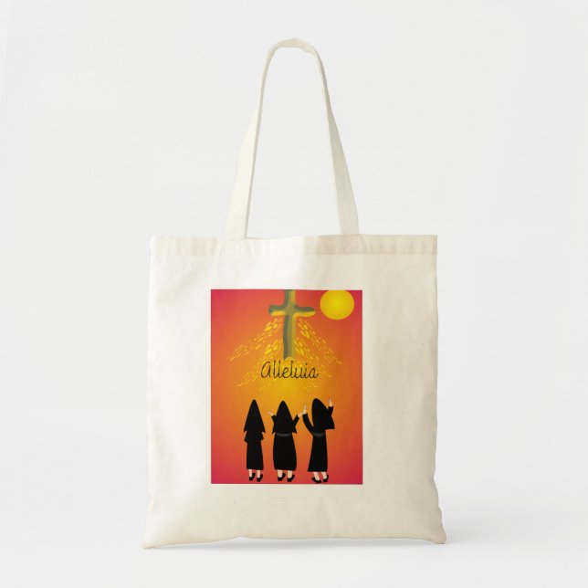 "Alleluia" Catholic Religious Gifts Tote Bag (Front)