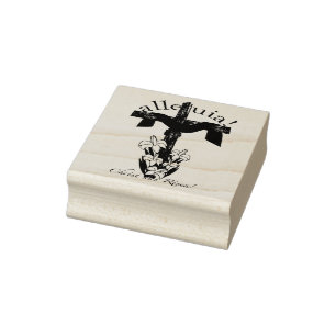 Alleluia Christ has Risen Rubber Stamp