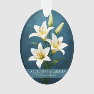 Alleluia Christ Is Risen Easter Faith Gift Ornament