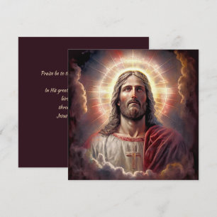 Alleluia! Hi is Risen! Jesus Christ Painting Holiday Card