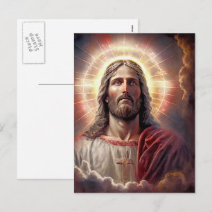 Alleluia! Hi is Risen! Jesus Christ Painting Holiday Postcard