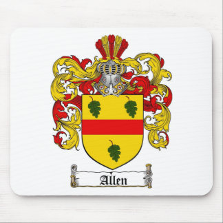 ALLEN FAMILY CREST -  ALLEN COAT OF ARMS MOUSE MAT