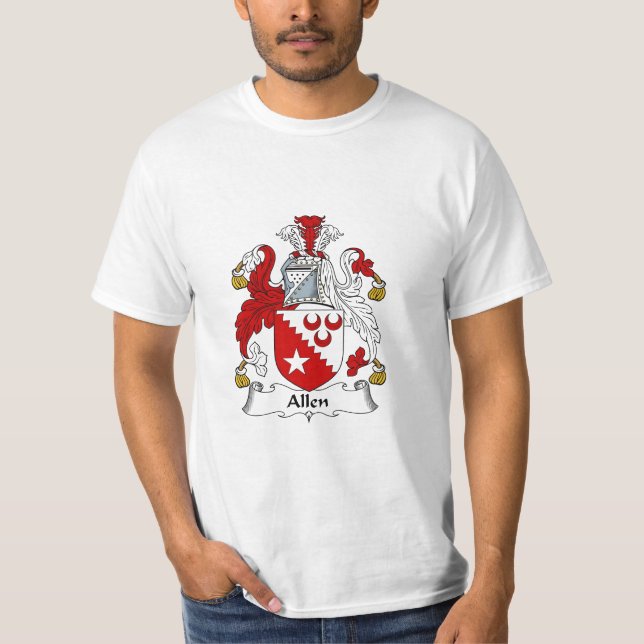 Allen Family Crest Allen Coat of Arms T-Shirt (Front)