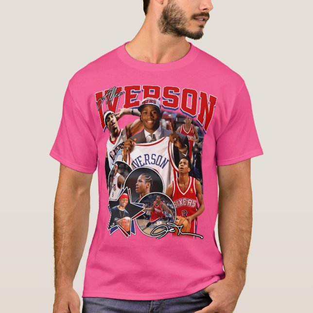 Allen Iverson The Answer Basketball Legend Signatu T-Shirt (Front)