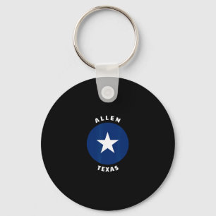 Allen Texas Tx Bullseye Trip Vacation Souvenir Key Ring