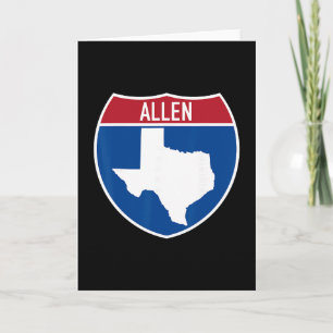 Allen Texas Tx Interstate Highway Vacation Souveni Card