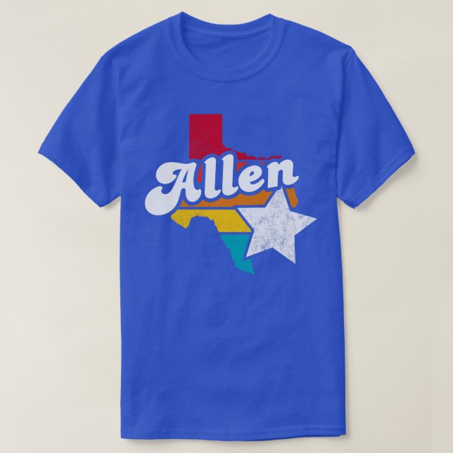 Allen Texas Vintage Distressed Souvenir 2 T-Shirt (Design Front)
