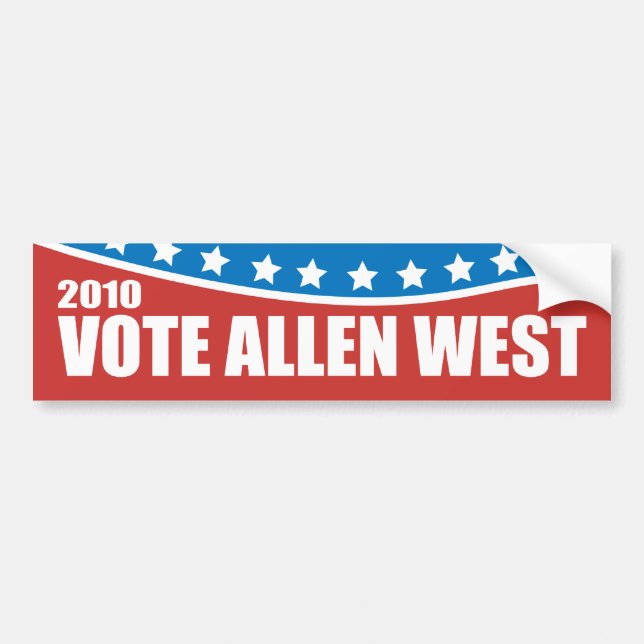 Allen West 2010 Bumper Sticker (Front)