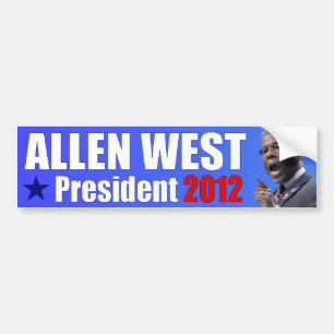 Allen West for President - 2012 Bumper Sticker
