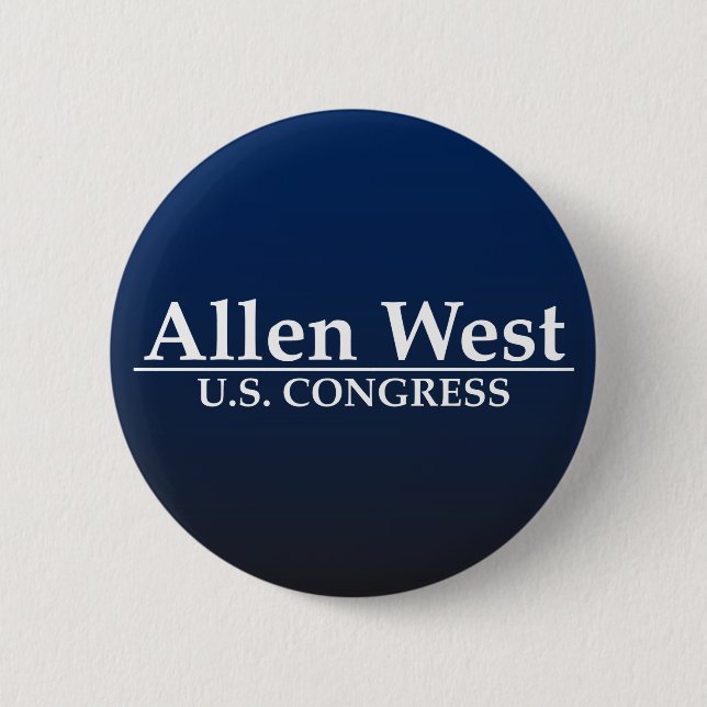 Allen West U.S. Congress 6 Cm Round Badge (Front)