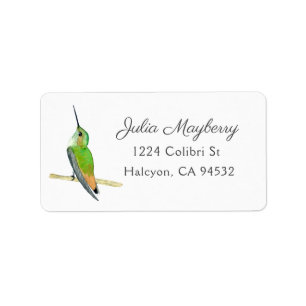 Allen's Hummingbird Address Label