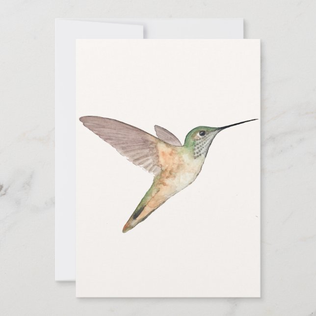 Allen's Hummingbird Flat Greeting Card (Front)