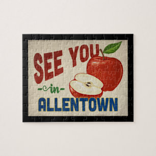 Allentown Pennsylvania Apple - Vintage Travel Jigsaw Puzzle