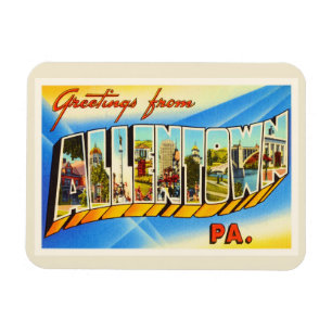 Allentown Pennsylvania PA Vintage Travel Souvenir Magnet