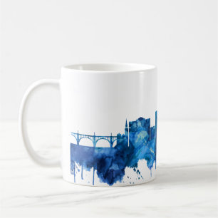 Allentown Pennsylvania Skyline Blue Coffee Mug