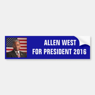 AllenWest_flag.jpeg,  ALLEN WESTFOR PRESIDENT 2... Bumper Sticker
