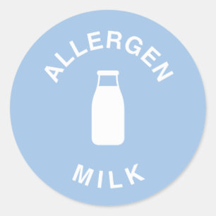 Allergen Milk - Warning: Contains Milk Classic Round Sticker