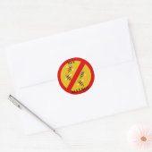 Allergic to bees classic round sticker (Envelope)
