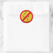 Allergic to bees classic round sticker (Bag)