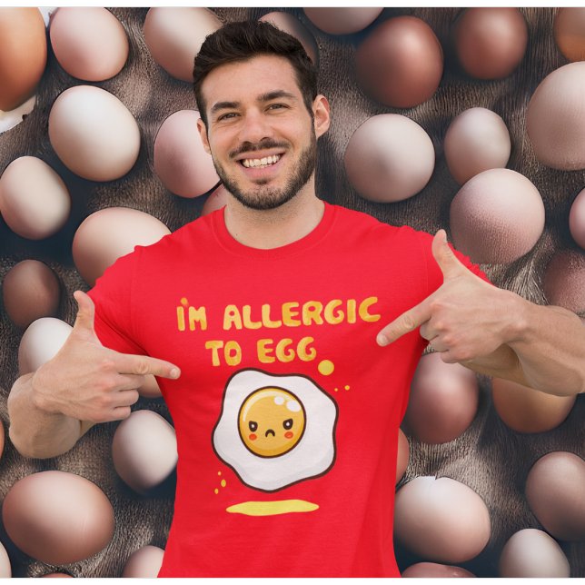 Allergic to egg eggs allergy awareness T-Shirt (Creator Uploaded)