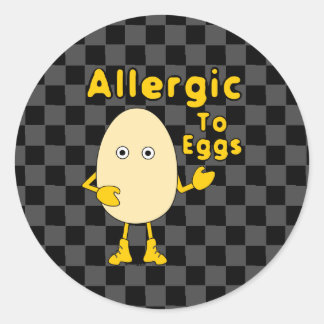 Allergic to Eggs Classic Round Sticker