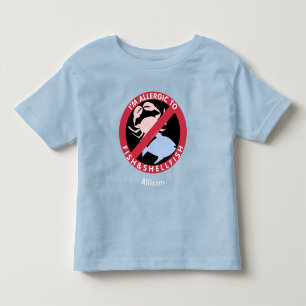 Allergic To Fish Shellfish Allergy Personalised Toddler T-Shirt