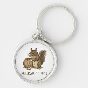 Allergic to Nuts Key Ring