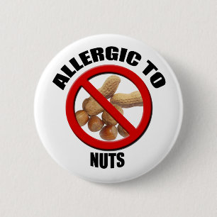 Allergic to Nuts Medical Alert Std Button