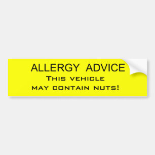 Allergy Advice Bumper Sticker