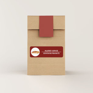 Allergy Advice - Contains Peanuts Sticker