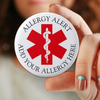 Allergy Alert, custom add your allergy Warning