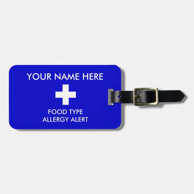 Allergy Alert ID/ICE Tag (Front Horizontal)