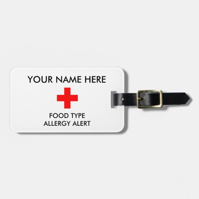 Allergy Alert ID/ICE Tag (Front Horizontal)