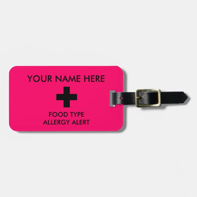 Allergy Alert ID Tag (Front Horizontal)