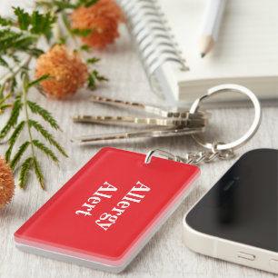 Allergy Alert Key Ring