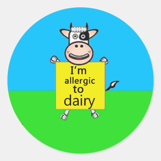 Allergy alert (more designs in store) classic round sticker (Front)