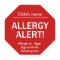Allergy Alert stickers
