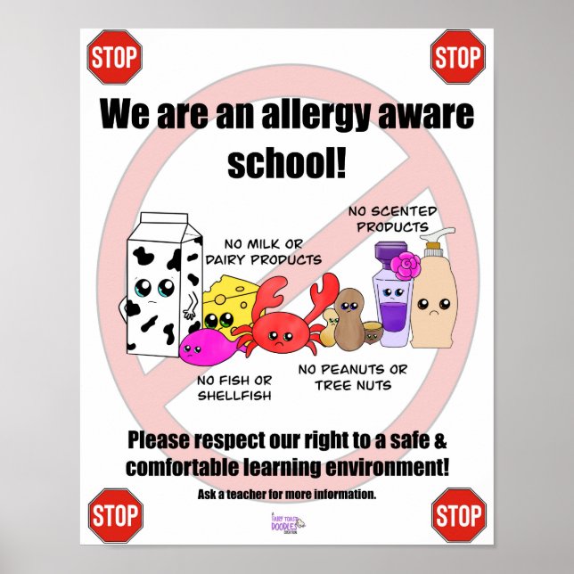 Allergy Aware School Poster (Front)