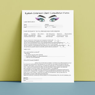 Allergy Patch Test Holograph Eyelash Extension Custom Letterhead
