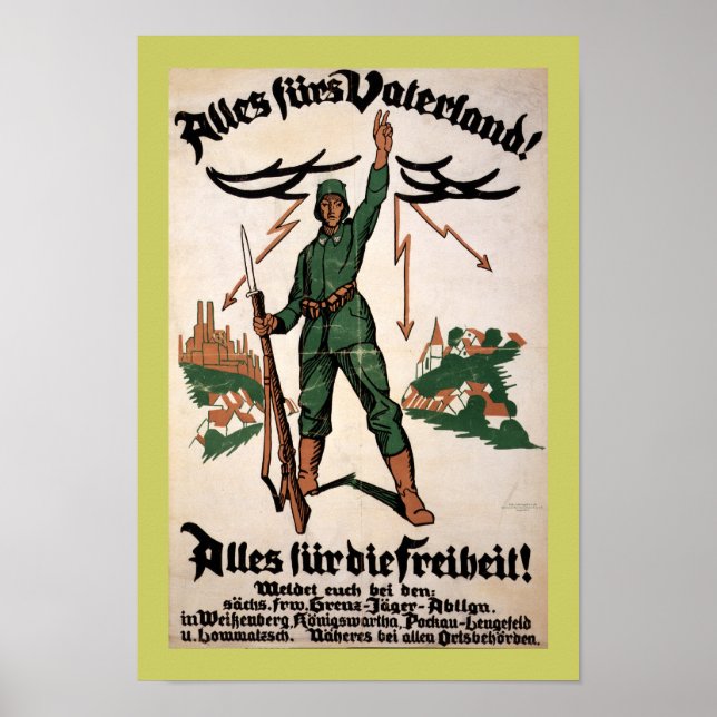Alles Furs Vaterland WWI Poster (border) (Front)