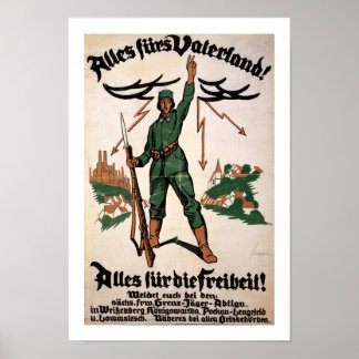 Alles Furs Vaterland WWI Poster (white)