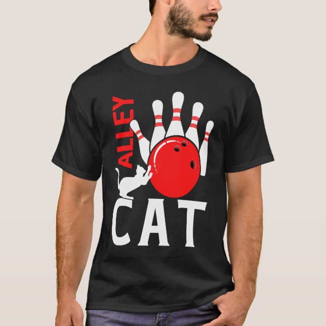 Alley Cat  Bowler Bowling T-Shirt (Front)