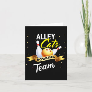 Alley Cat Bowling Shirt Funny Bowler Bowling Card