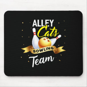 Alley Cat Bowling Shirt Funny Bowler Bowling  Mouse Mat